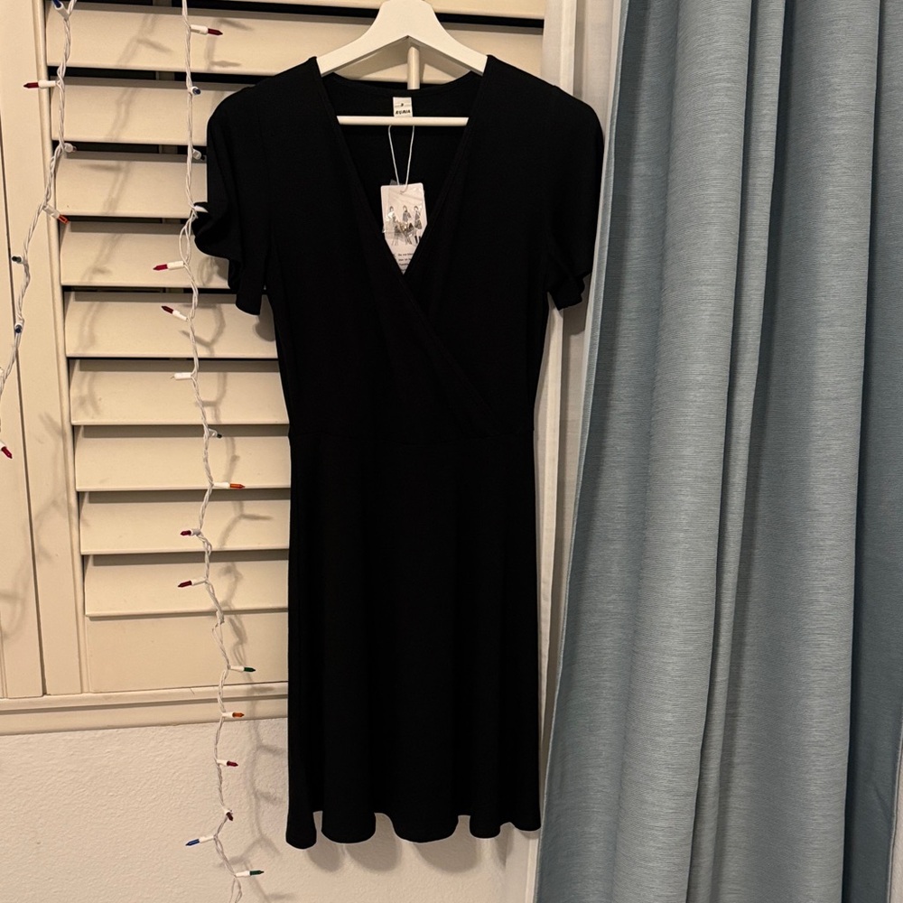 Elegant Black Wrap Dress